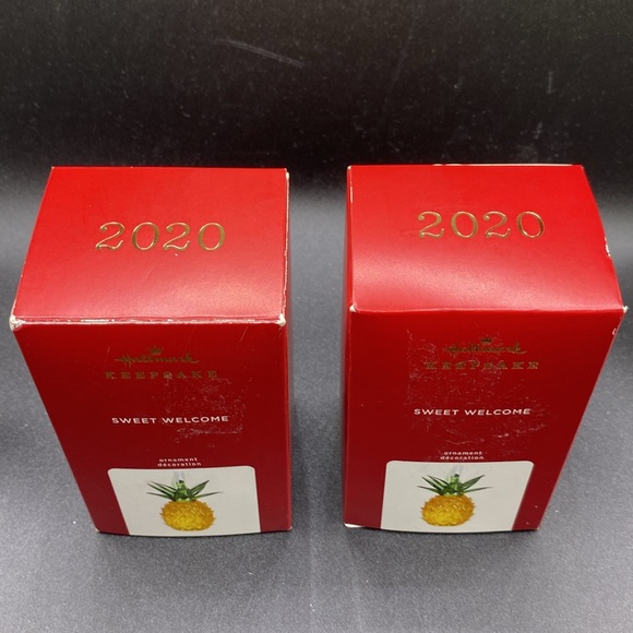 Hallmark Keepsake Sweet Welcome Pineapple 2020 (lot of 2) - Picture 4 of 9